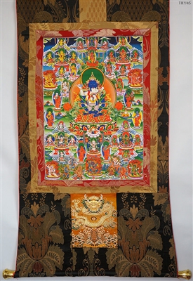 Vajradhara & Consort with the Peaceful Deities of the Bardo Brocaded ...